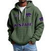 Kansas State EST 1896 Quarter Zip Waffle Hoodie 3