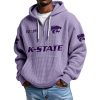 Kansas State EST 1896 Quarter Zip Waffle Hoodie 5