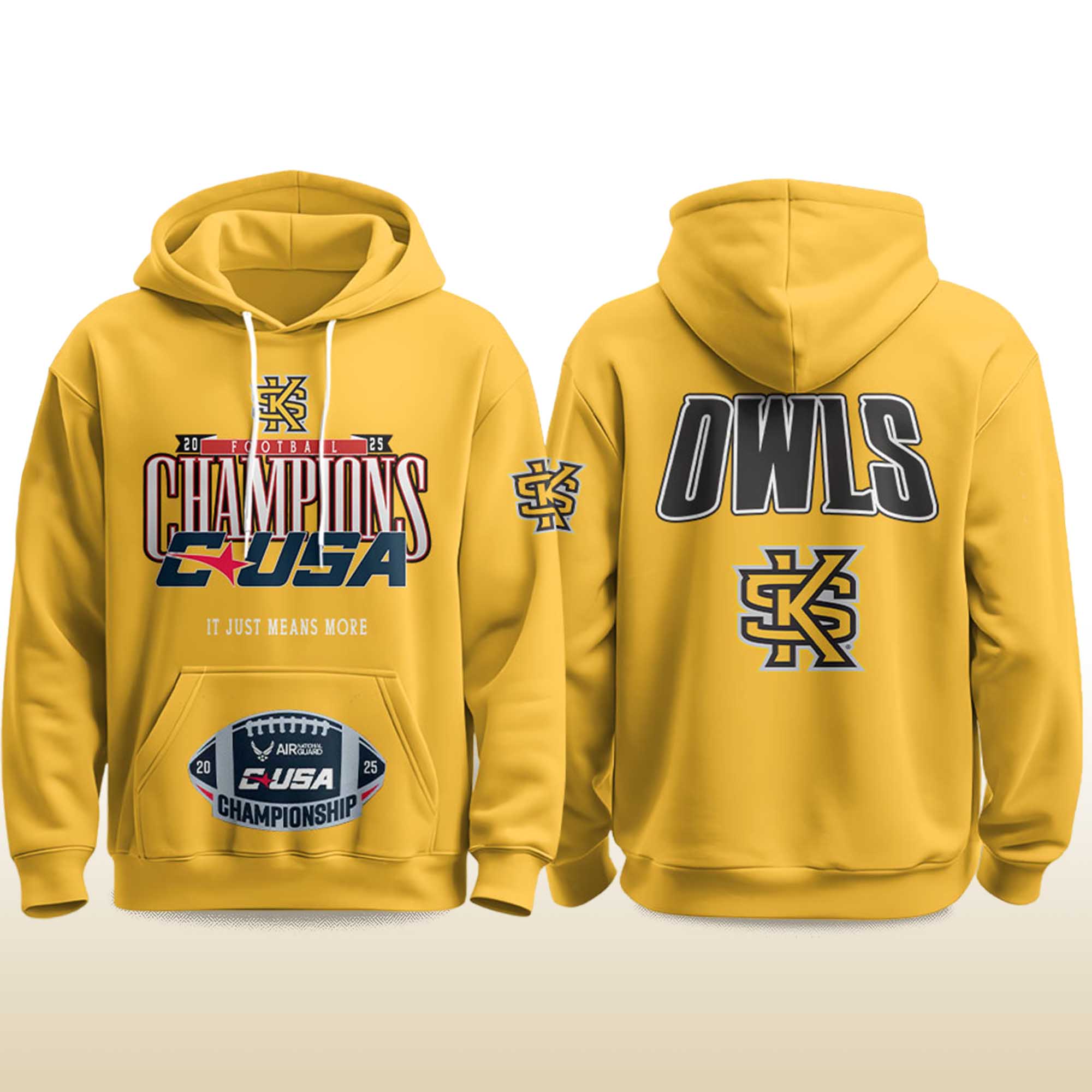 Kennesaw State Football CUSA Champions 2025 Hoodie 2 Kennesaw State Football CUSA Champions 2025 Hoodie (2)