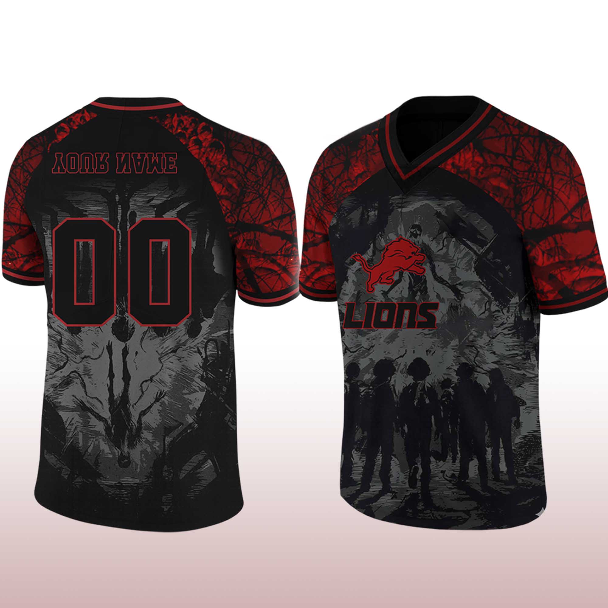 Lions Stranger Things 2025 Football Jersey 2 Lions Stranger Things 2025 Football Jersey 2