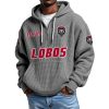 Lobos EST 1894 Quarter Zip Waffle Hoodie 3