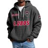 Lobos EST 1894 Quarter Zip Waffle Hoodie 5