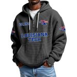 Louisiana Tech EST 1901 Quarter Zip Waffle Hoodie