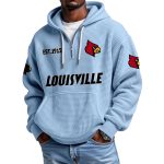 Louisville EST 1912 Quarter Zip Waffle Hoodie