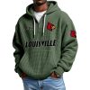 Louisville EST 1912 Quarter Zip Waffle Hoodie 6 Louisville EST 1912 Quarter Zip Waffle Hoodie 2