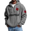 Louisville EST 1912 Quarter Zip Waffle Hoodie 7 Louisville EST 1912 Quarter Zip Waffle Hoodie 3