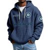 Mariners EST 1977 Waffle Quarter Zip Hoodie 1