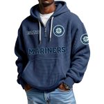 Mariners EST 1977 Waffle Quarter Zip Hoodie