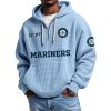 Mariners EST 1977 Waffle Quarter Zip Hoodie 7 Mariners EST 1977 Waffle Quarter Zip Hoodie 3