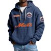 Mets EST 1962 Waffle Quarter Zip Hoodie 10 Mets EST 1962 Waffle Quarter Zip Hoodie 1
