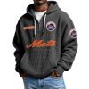 Mets EST 1962 Waffle Quarter Zip Hoodie 7 Mets EST 1962 Waffle Quarter Zip Hoodie 3