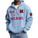 Miami EST 1888 Quarter Zip Waffle Hoodie