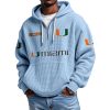 Miami EST 1926 Quarter Zip Waffle Hoodie 2