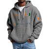 Miami EST 1926 Quarter Zip Waffle Hoodie 3