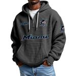 Miami EST 1993 Waffle Quarter Zip Hoodie