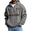 Missouri EST 1890 Quarter Zip Waffle Hoodie 8 Missouri EST 1890 Quarter Zip Waffle Hoodie 4