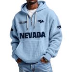 Nevada EST 1896 Quarter Zip Waffle Hoodie