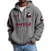 Northern Illinois Huskies EST 1899 Quarter Zip Waffle Hoodie 8 Northern Illinois Huskies EST 1899 Quarter Zip Waffle Hoodie 4