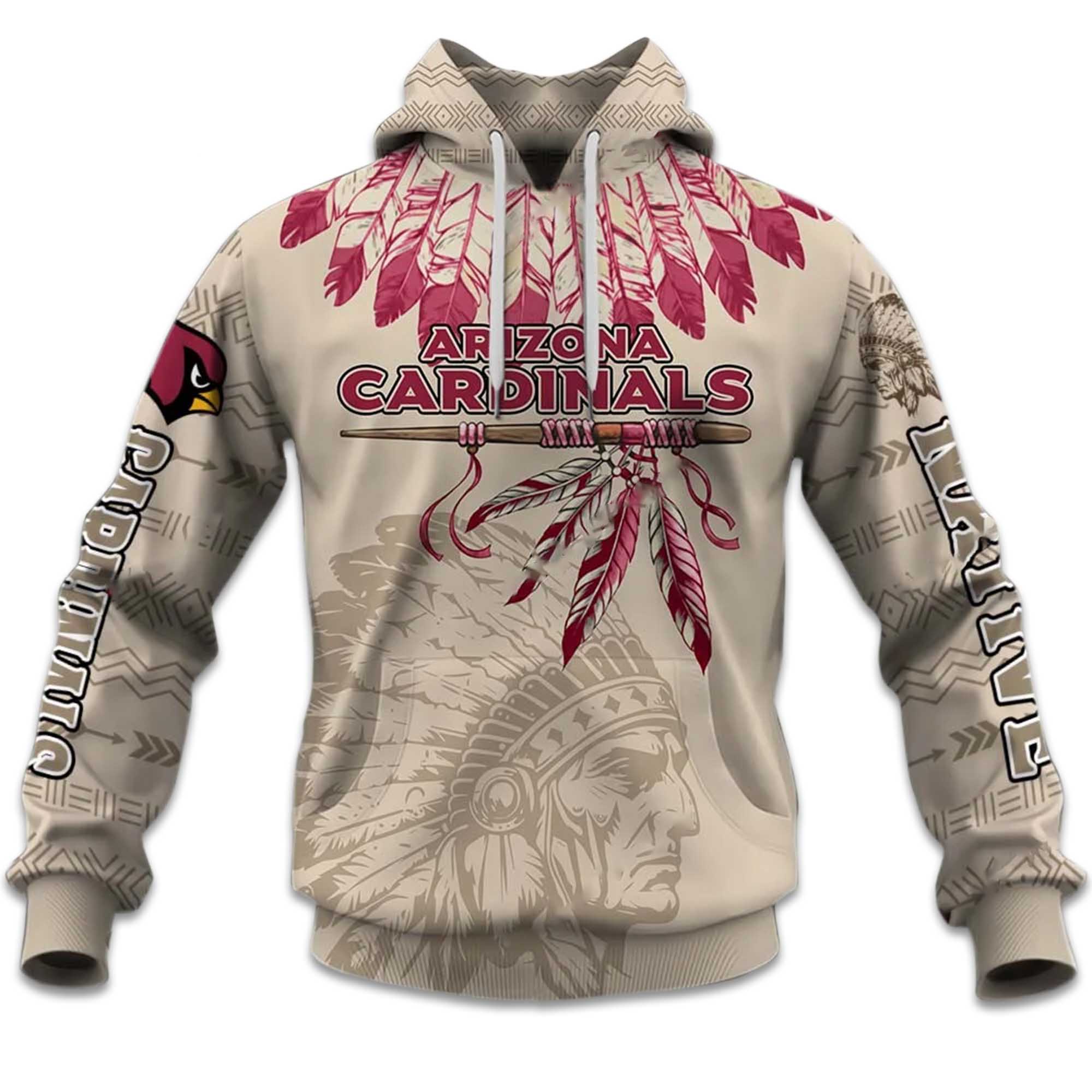 2025 Personalized Cardinals Football Native American Heritage Hoodie 2 2025 Personalized Cardinals Football Native American Heritage Hoodie (2)