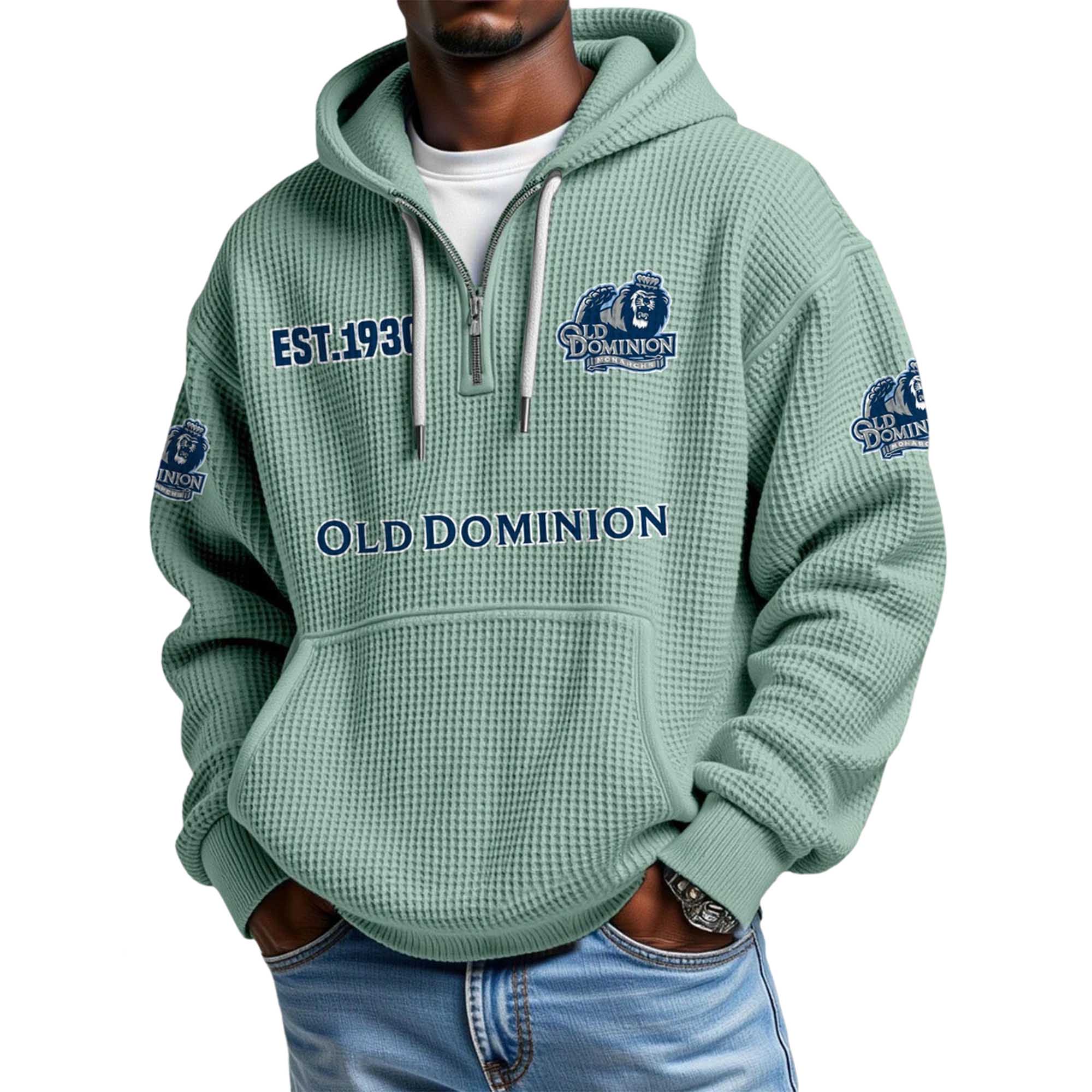 Old Dominion EST 1930 Quarter Zip Waffle Hoodie 5 Old Dominion EST 1930 Quarter Zip Waffle Hoodie 5