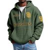 Padres EST 1969 Quarter Zip Waffle Hoodie 2