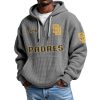 Padres EST 1969 Quarter Zip Waffle Hoodie 3