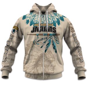 2025 Personalized Jaguars Football Native American Heritage Zipper Hoodie