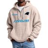 Panthers Personalized Quarter Zip Waffle Hoodie 3