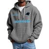 Panthers Personalized Quarter Zip Waffle Hoodie 4