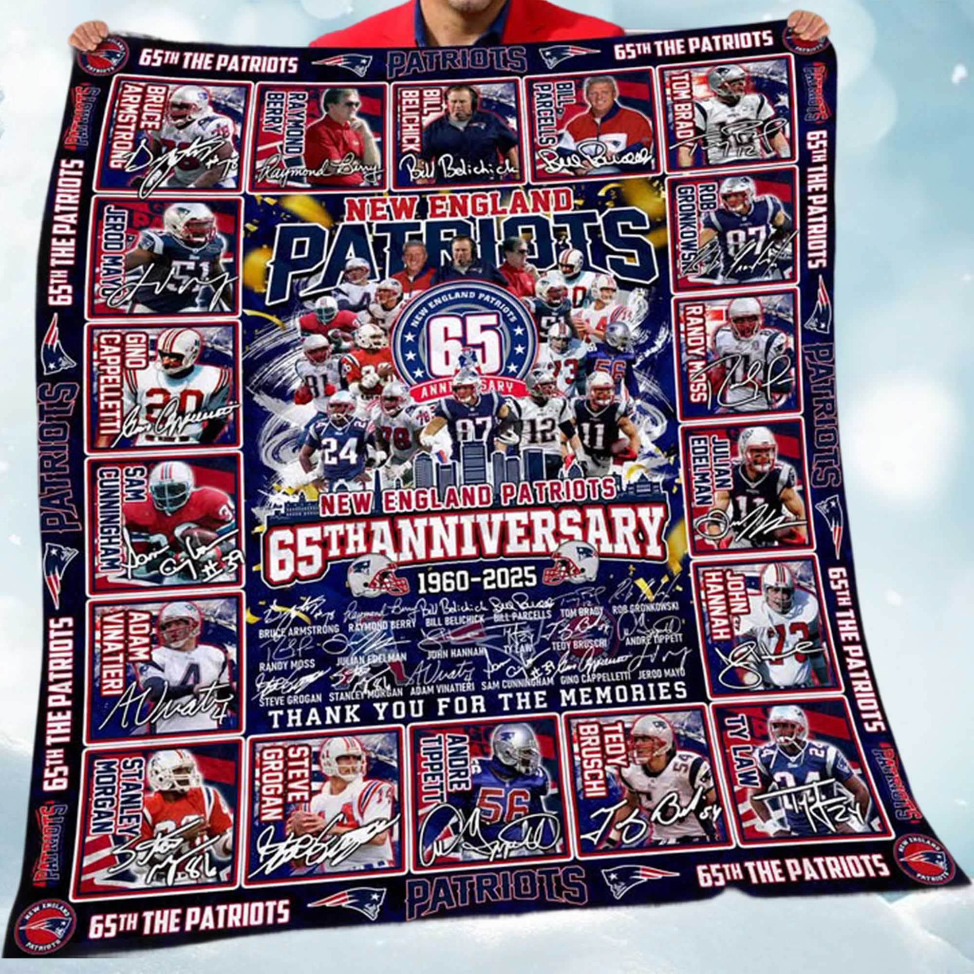 Patriots 65th Anniversary Fleece Blanket Patriots 65th Anniversary Fleece Blanket