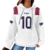 Patriots Drake Maye 10 Waffle Hoodie 4 Patriots Drake Maye 10 Waffle Hoodie (2)