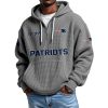 Patriots EST 1959 Quarter Zip Waffle Hoodie (4)