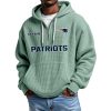 Patriots Personalized Quarter Zip Waffle Hoodie 2