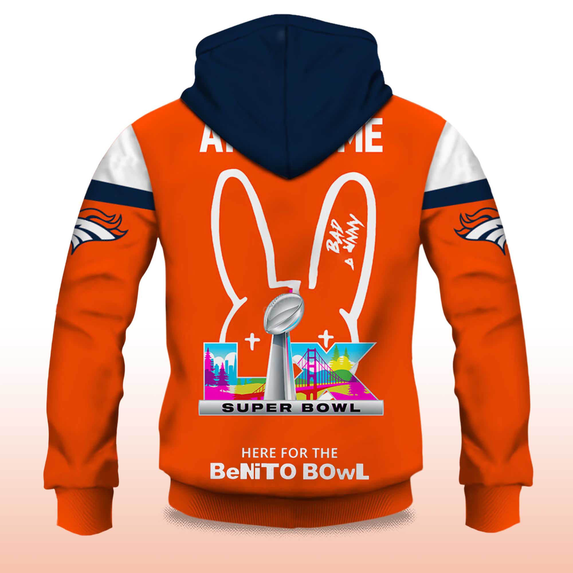 Personalized Broncos Bad Bunny Bowl LX 2025 2026 Hoodie 2 Personalized Broncos Bad Bunny Bowl LX 2025 2026 Hoodie 2