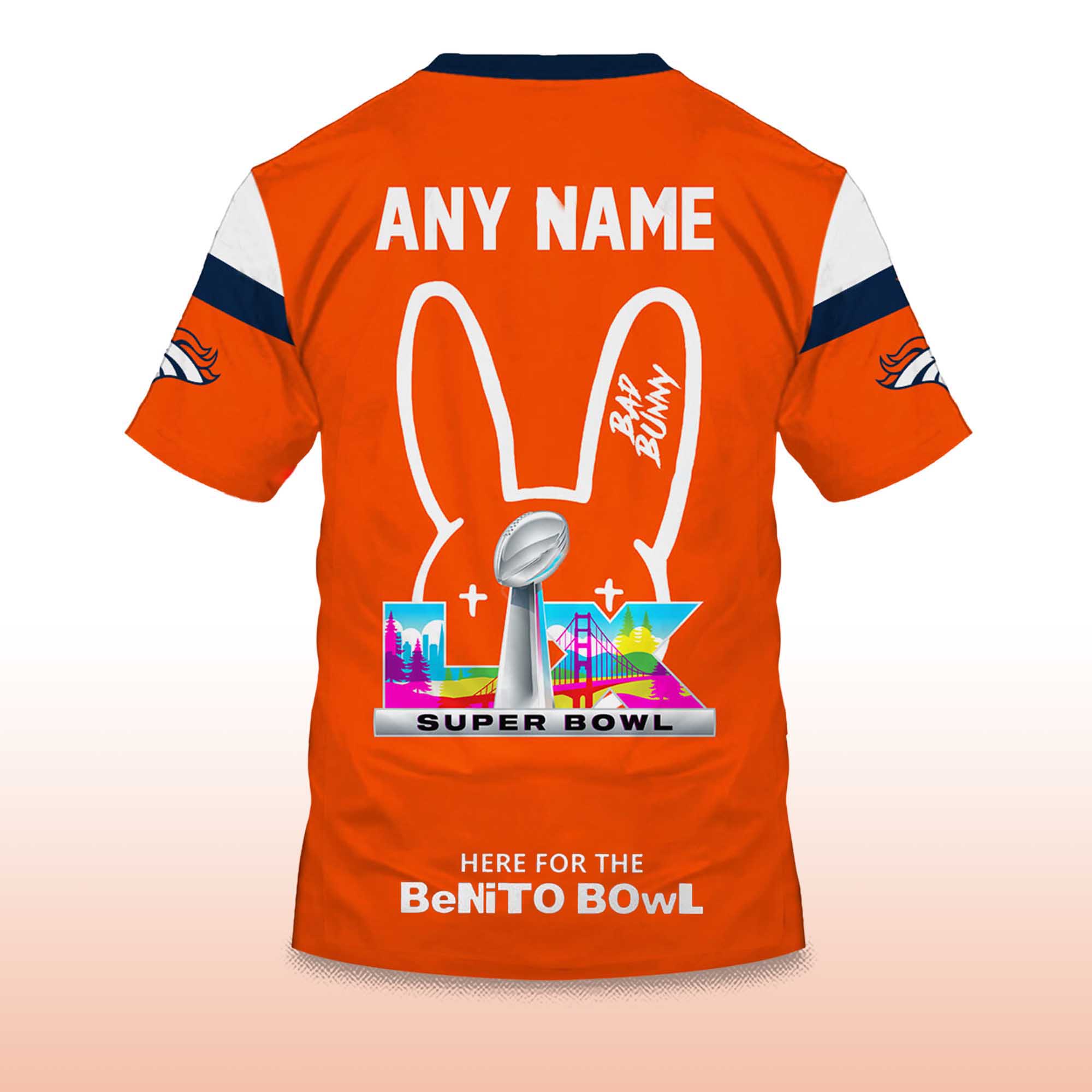 Personalized Broncos Bad Bunny Bowl LX 2025 2026 Shirt 2 Personalized Broncos Bad Bunny Bowl LX 2025 2026 Shirt 2