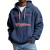 Phillies EST 1883 Quarter Zip Waffle Hoodie 6 Phillies EST 1883 Quarter Zip Waffle Hoodie 2