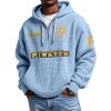 Pirates EST 1882 Quarter Zip Waffle Hoodie 6 Pirates EST 1882 Quarter Zip Waffle Hoodie 2