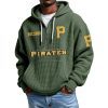 Pirates EST 1882 Quarter Zip Waffle Hoodie 7 Pirates EST 1882 Quarter Zip Waffle Hoodie 3