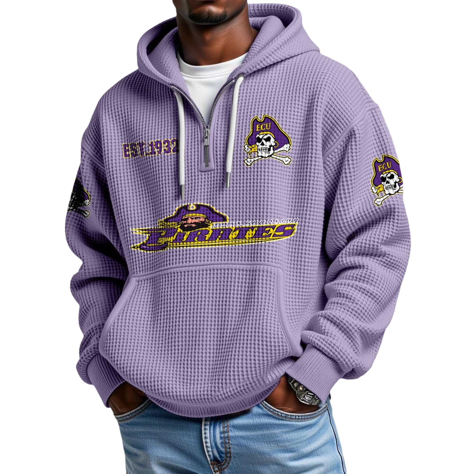 Pirates EST 1932 Quarter Zip Waffle Hoodie 5 Pirates EST 1932 Quarter Zip Waffle Hoodie 5