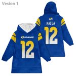 Puka Nacua 12 Rams Football Unisex Blanket Hoodie