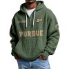 Purdue EST 1887 Quarter Zip Waffle Hoodie 6 Purdue EST 1887 Quarter Zip Waffle Hoodie 2