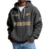 Purdue EST 1887 Quarter Zip Waffle Hoodie 9 Purdue EST 1887 Quarter Zip Waffle Hoodie 5