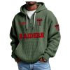 Raiders EST 1925 Quarter Zip Waffle Hoodie 9 Raiders EST 1925 Quarter Zip Waffle Hoodie (3)