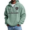 Raiders Personalized Quarter Zip Waffle Hoodie 5