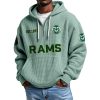 Rams EST 1893 Quarter Zip Waffle Hoodie 9 Rams EST 1893 Quarter Zip Waffle Hoodie 5