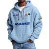 Rams EST 1937 Quarter Zip Waffle Hoodie 6 Rams EST 1937 Quarter Zip Waffle Hoodie 2