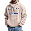 Rams Personalized Quarter Zip Waffle Hoodie 6 Rams Personalized Quarter Zip Waffle Hoodie (2)