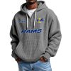 Rams Personalized Quarter Zip Waffle Hoodie 9 Rams Personalized Quarter Zip Waffle Hoodie (3)