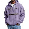 Ravens EST 1996 Quarter Zip Waffle Hoodie 7 Ravens EST 1996 Quarter Zip Waffle Hoodie 3