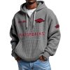 Razorbacks EST 1994 Quarter Zip Waffle Hoodie 4